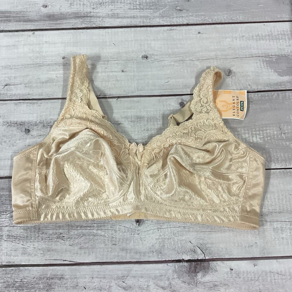 Amoena Mastectomy Bra Womens 40D Pearl Beige Annabell 2126 Wireless Soft Cup NEW